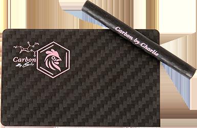 Pure Carbon Fiber Card & Straw Set